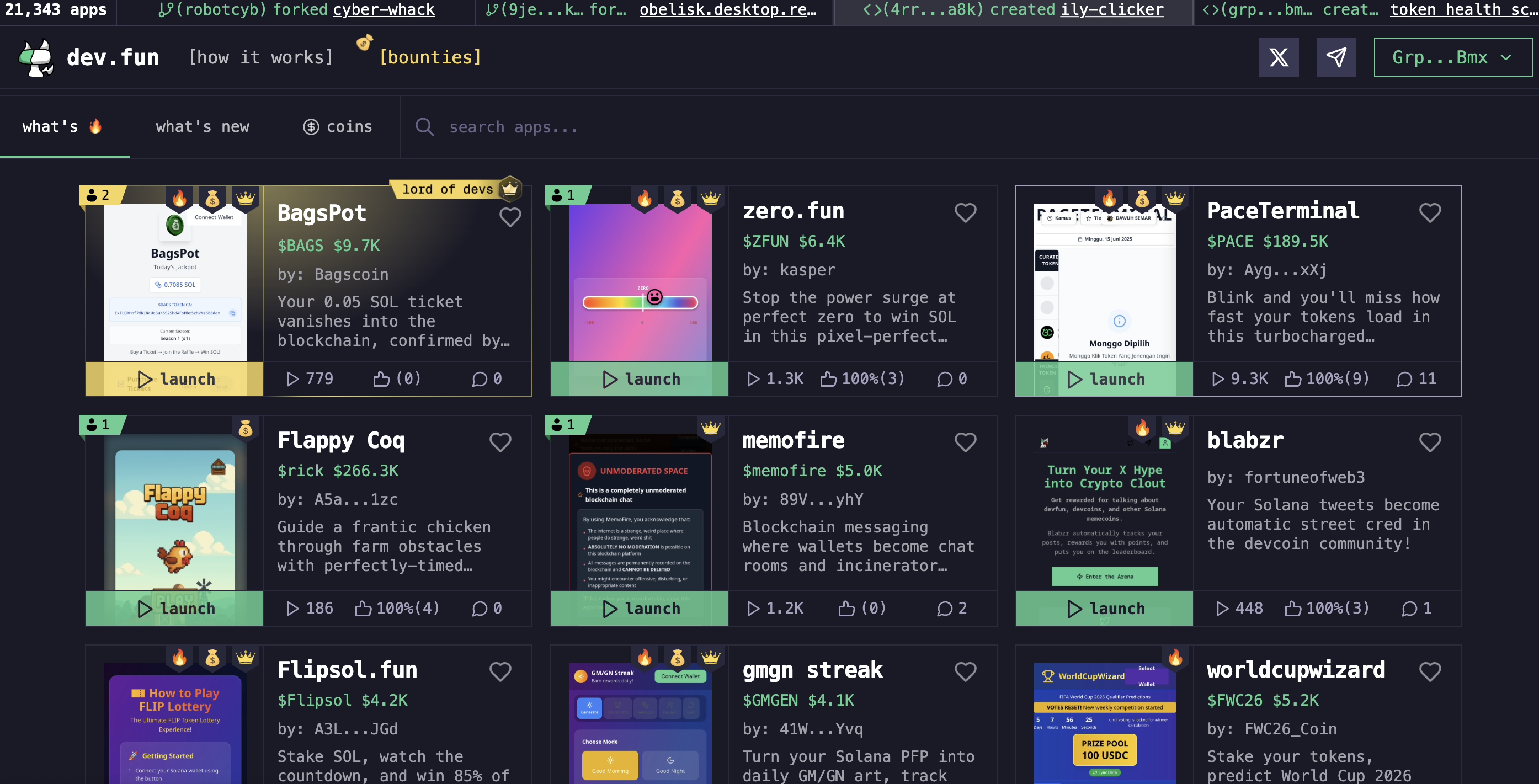Devfun platform with developer-first interface for utility token experiments