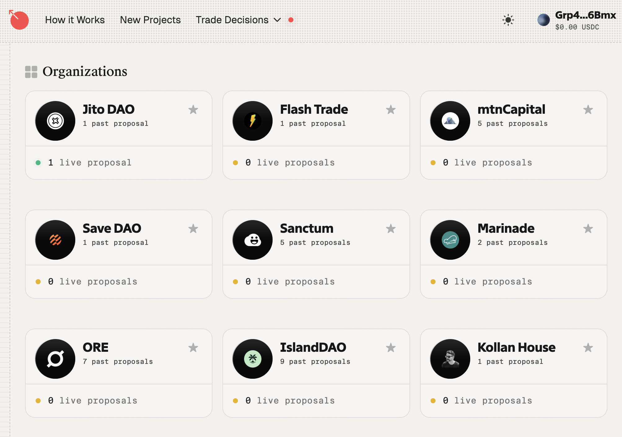 MetaDAO platform interface showing governance-first approach and futarchy voting system